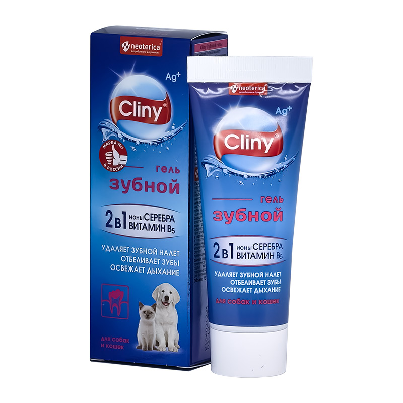 Cliny, зубной гель для собак и кошек, туба 75 мл